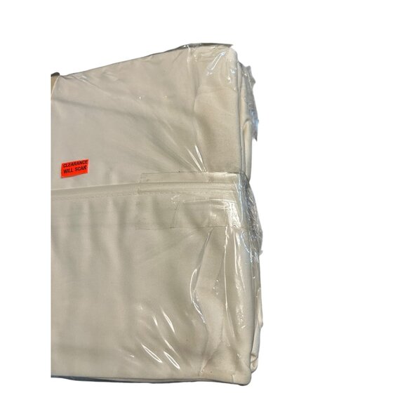 Soft Touch Sateen Queen Flat Sheet 230 Thread Count 100% Cotton Ivory opened - Picture 2 of 4